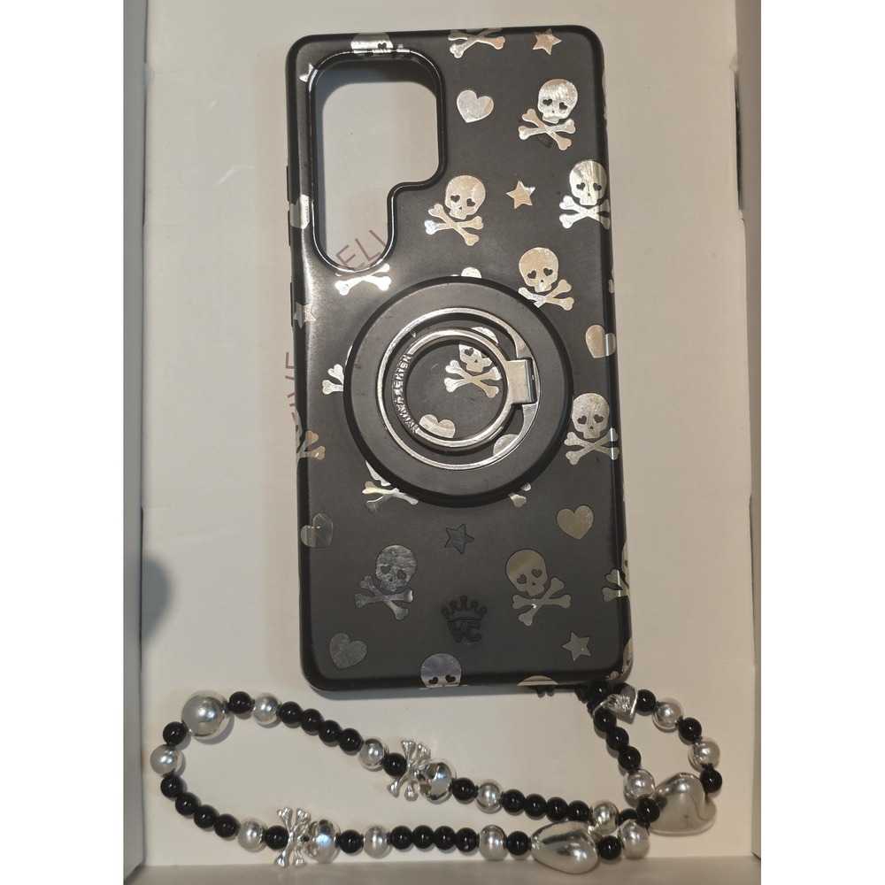 Chrome Skulls Samsung Galaxy S25 Ultra Mag Case Ring Strap Velvet Caviar USED